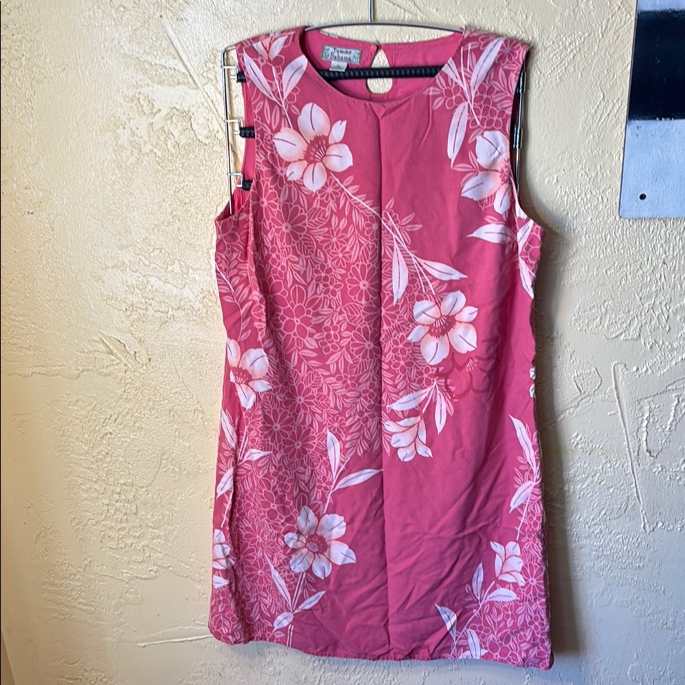 Floral Pink Sleeveless Dress